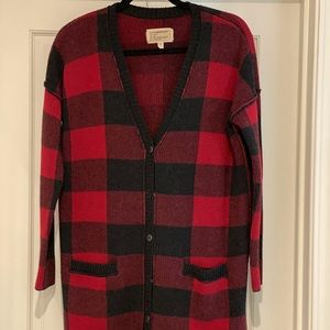 Current Elliott buffalo plaid cardigan